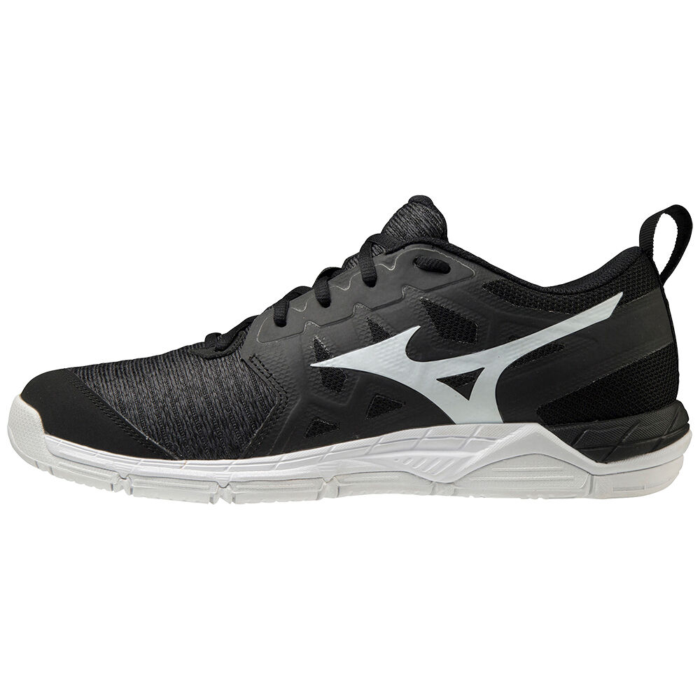 Zapatillas Voleibol Mizuno Wave Supersonic 2 Hombre Negras/Blancas/Gris Outlet ZWXO-08593